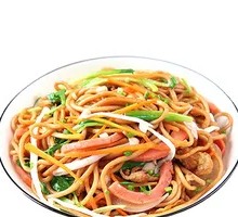 Egg and Sausage Stir-Fried Noodles