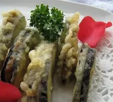 Crispy Fried Eggplant Stuffed with Meat