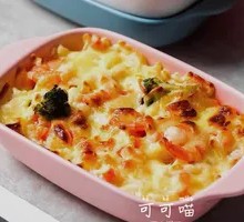 Japanese Curry Shrimp Cheese Rice Bake