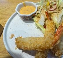 Three-Flavor Rice Ball Fried Shrimp Bento