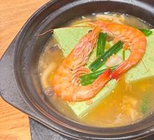 Braised Tofu with Scallop and Vegetable Juice