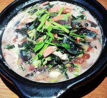Century Egg Amaranth Salad