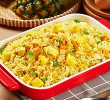 Curry Chicken Pineapple Egg Fried Rice