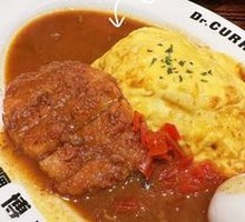 Fried Pork Cutlet Curry Omelette Rice
