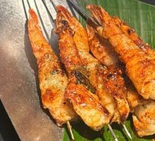 Braised Chicken Wrapped in Shrimp with Perilla