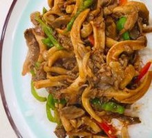 Stir-Fried Mushroom and Meat over Rice