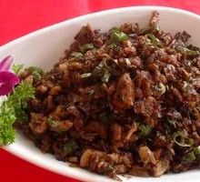 Grandmother's Vegetable and Pork Rice in Wooden Bucket