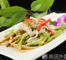 Celery and Tofu Skin Rice with Pork