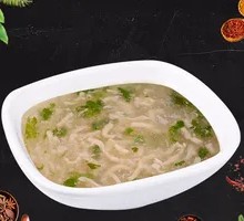 Coriander Pork and Tofu Soup