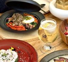 Korean-Style Sous Vide Steak with Corn and Chestnut Purée