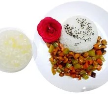 Spicy Chicken Offal Rice Bowl