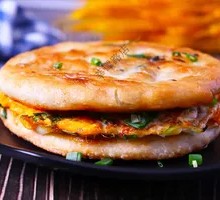 Old Shanghai Scallion Pancake with Two Eggs in the Middle