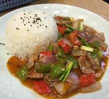 Stir-fried Pork Liver with Rice