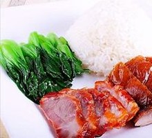 Honey-glazed Barbecue Pork and Roast Duck Rice