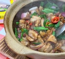 Stir-fried Pork Belly with Live Simmering