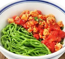 Tomato Egg Spinach Noodles
