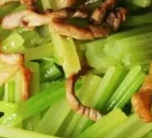Stir-fried celery with pork