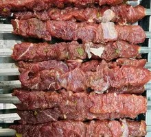 Freshly Sliced Beef Skewers
