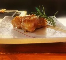 Grilled Pork Belly Roll with Menlo and Rice Cake