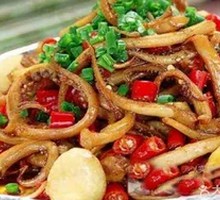 Grilled Squid on Iron Plate
