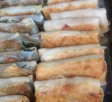 Leek and Vermicelli Spring Rolls