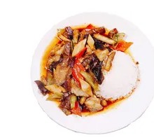 Fish-Flavored Eggplant Rice Bowl