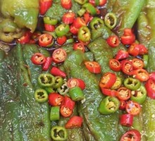 Braised Green Pepper with Tiger Stripes