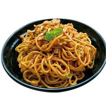 Dry-Mixed Pea and Pork Noodles
