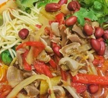 Spicy Sour Chicken Offal Noodle Soup