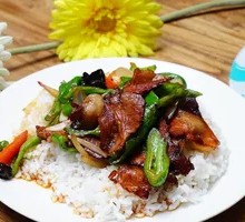 Sichuan-style Twice-Cooked Pork Rice Bowl