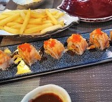 Grilled Salmon Sushi Roll