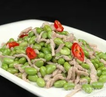 Green Pepper and Edamame Stir-Fry with Pork