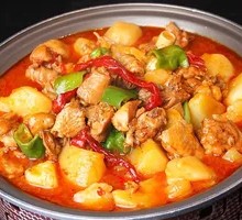 Large Chicken with Belt Noodles