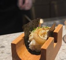 Grilled Halibut Cheek Hand Roll
