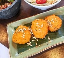 Hand-Pressed Cheese Shrimp Patties