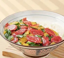 Cucumber and Tangren Shen Sausage Rice