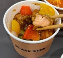 Colorful Vegetables and Salmon Dance