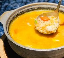 Lobster Soup with Golden and Silver Rice