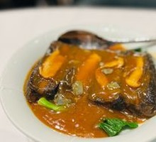 Braised Black Tofu with Abalone Sauce and Matsutake