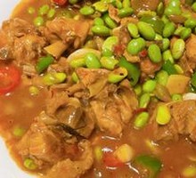 Stewed Young Chicken with Edamame