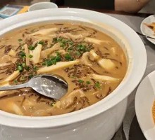 Braised Abalone and Fish Maw with Tofu Noodles