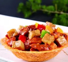 Almond Mushroom Steak Cubes