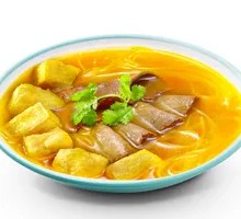 Oil Tofu Beef Noodle Golden Soup