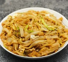 Egg and Sausage Fried Rice Noodles