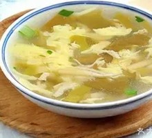 Pickled Vegetable and Pork Egg Soup