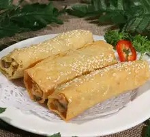 Fried Tofu Skin Rolls with Shrimp
