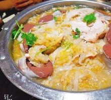 Stewed Pork Dish in Iron Pot