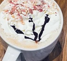 Cherry Blossom Peach Cheese Latte