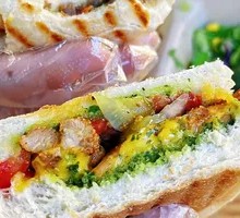 Basil Pesto Chicken Double Cheese Sandwich