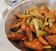 Shrimp and Chicken Drumstick Dry Pot